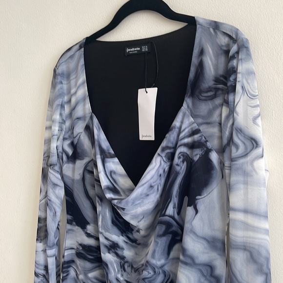 Stradivarius ASOS Long Sleeve Mesh Mini Dress | NWT | Size XL - Picture 10 of 12